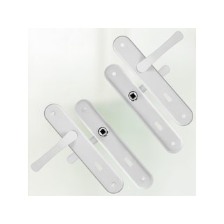 KOTARBAU manillas aluminio blanco 72mm placa larga