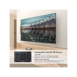 BONTEC soporte TV pared articulado 32-85"