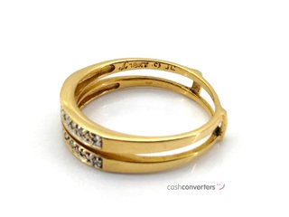 sortija oro 18k con piedra con diamante