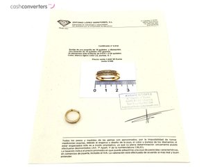 sortija oro 18k con piedra con diamante