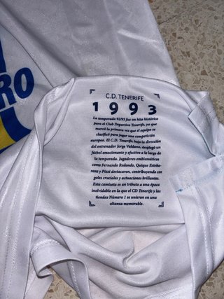 Camiseta CD Tenerife Retro Talla L NUEVA