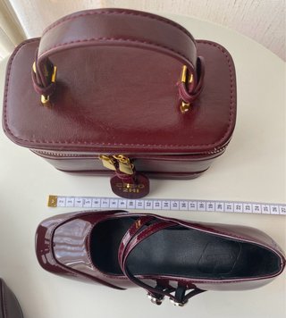 Zapatos y bolso Shein burdeos