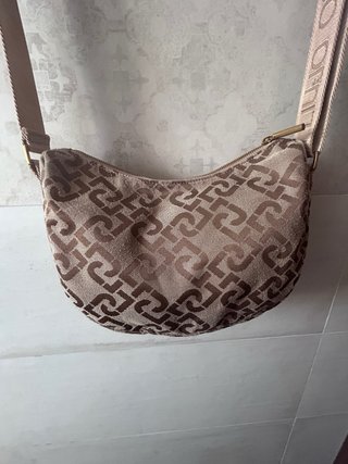 Borsa a tracolla Liu Jo Beige e Marrone con logo