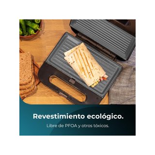 Cecotec sandwichera grill piedra acero inoxidable