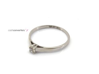 sortija oro 18k con piedra con diamante