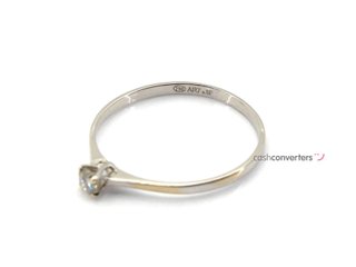 sortija oro 18k con piedra con diamante