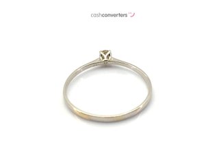 sortija oro 18k con piedra con diamante