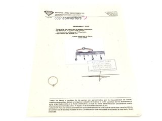sortija oro 18k con piedra con diamante
