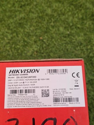 Cámara IP Hikvision Smart IPC 2MP