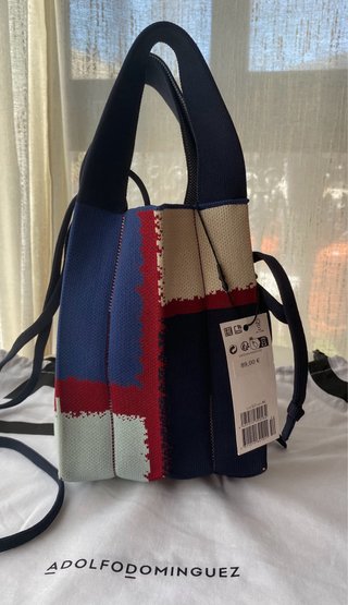 Bolso Adolfo Domínguez Azul y Rojo