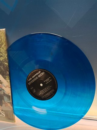disco Lp vinilo Led Zeppelin – Riverside Blues, made in europe, vinilo azul, rareza, 1989