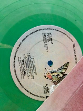 Disco LP vinilo the doors, waiting for the sun, vinilo verde rareza, 1976