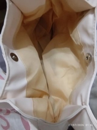 Bolso polipiel color crema