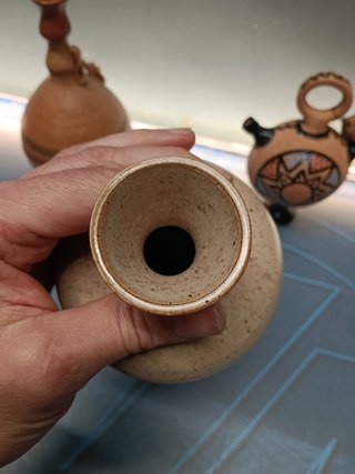 Tres jarrones decorativos cerámica