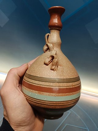Tres jarrones decorativos cerámica