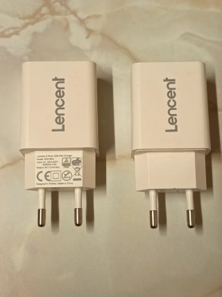 Pack 2 Cargadores Doble USB Lencent 12W