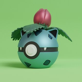 Pokébola Ivysaur Coleccionable 3D