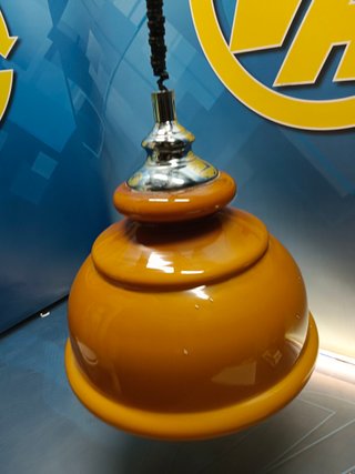 Lampara de techo, vintage, Colgante, Opalina Naranja Años 60/70