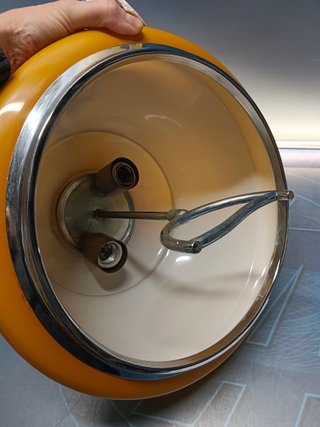 Lampara de techo, vintage, Colgante, Opalina Naranja Años 60/70