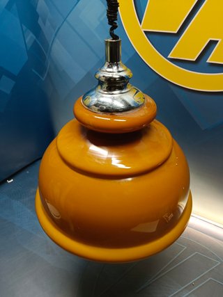 Lampara de techo, vintage, Colgante, Opalina Naranja Años 60/70