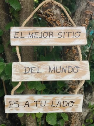 Cartel de Madera Hecho a Mano - Frase Personalizad