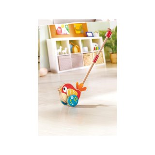 Pájaro de arrastre musical de madera