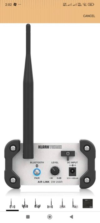 Klark Teknik AIR LINK DW 20BR Receptor Bluetooth