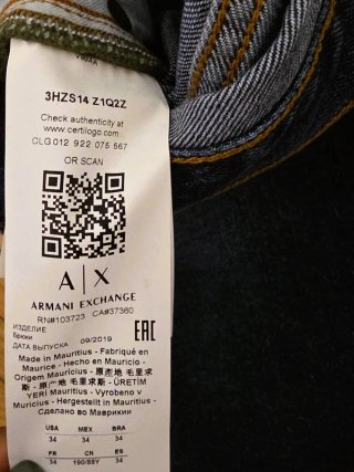 Bermuda jeans Armani Exchange 5 tasche