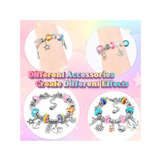 Kit pulseras abalorios manualidades niñas DIY