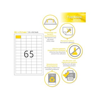 TopStick 8697 etiquetas autoadhesivas papel
