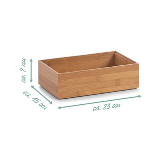 Zeller 13332 Caja orden madera bambú apilable