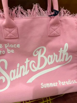 Borsa da spiaggia Saint Barth rosa
