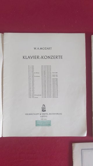 Mozart V Concerto, Klavier Konzerte lotto