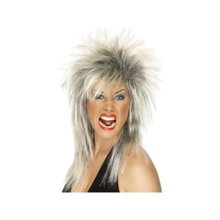 Smiffys peluca diva rock mullet larga
