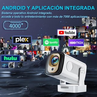 Proyector Portátil 4K FHD WiFi 6 BT 5.4