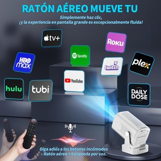 Proyector Portátil 4K FHD WiFi 6 BT 5.4