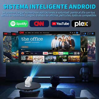 Proyector Portátil 4K FHD WiFi 6 BT 5.4