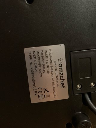 Placa de inducción doble Amzchef
