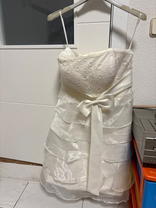 Vestido de Novia Blanco Corto