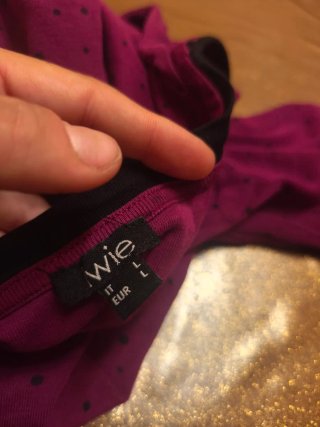 Maglia Wie a pois bordeaux taglia L