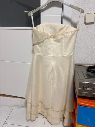 Vestido de Novia Beige/Blanco