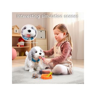 Perro peluche interactivo con correa mando