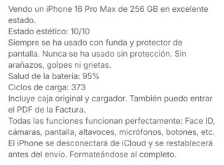 iPhone 16 Pro Max 256GB Dorado