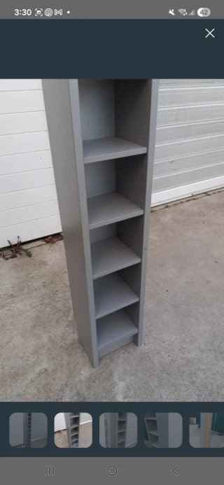 Estantería alta gris madera ikea