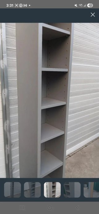 Estantería alta gris madera ikea