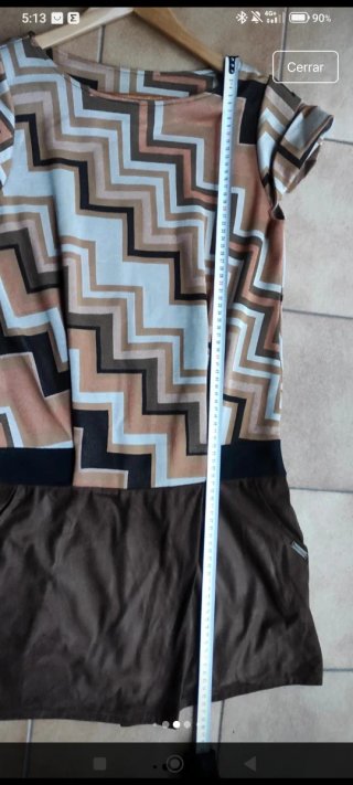 Vestido estampado zig-zag
