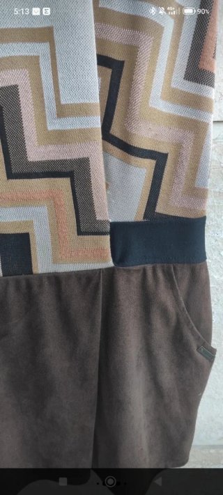 Vestido estampado zig-zag