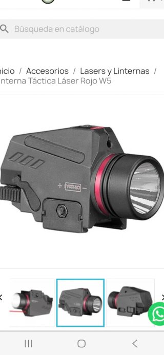 Linterna Táctica LED con Láser Rojo