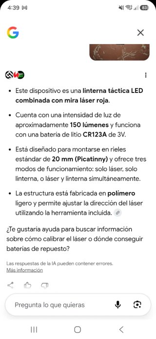 Linterna Táctica LED con Láser Rojo