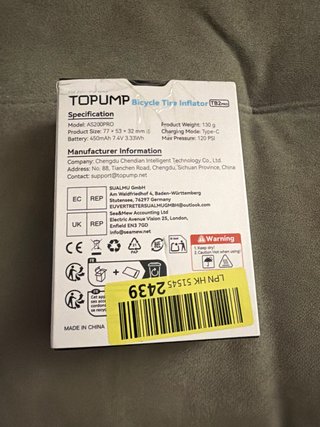 Inflador Bicicleta TOPUMP TB2PRO